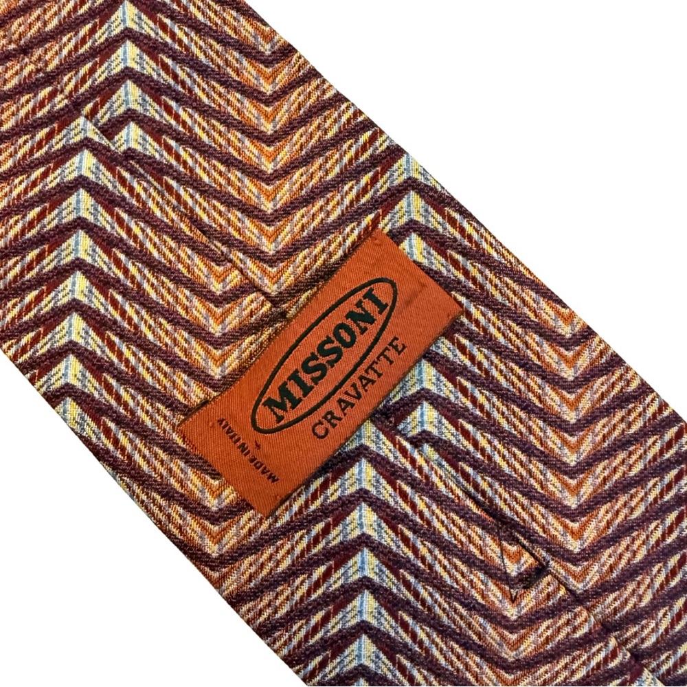 Made in Italy 100% Silk - Missoni Cravatte Patterned Men's Tie
